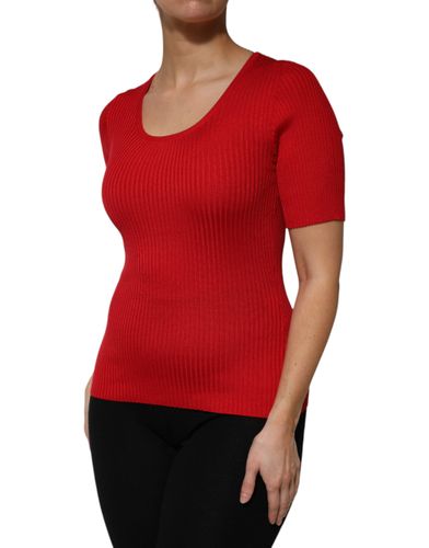 Round Neck Short Sleeves Pullover Women's Top - Dolce & Gabbana - Modalova