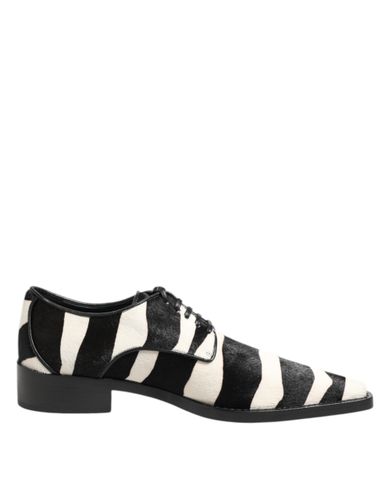 Zebra Pony Fur Dress Men's Shoes - Dolce & Gabbana - Modalova