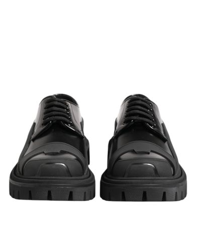 Patent Leather Trekking Derby Men's Shoes - Dolce & Gabbana - Modalova