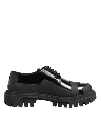 Patent Leather Trekking Derby Men's Shoes - Dolce & Gabbana - Modalova