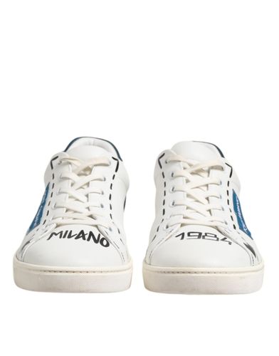 Leather Printed Low Top Sneakers Men's Shoes (Pre-Owned) - Dolce & Gabbana - Modalova