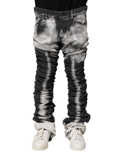 Tie Dye Straight Denim Men's Jeans - Dolce & Gabbana - Modalova