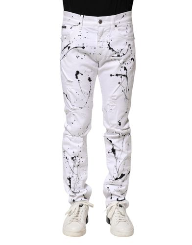 ColorSplash Skinny Denim Men's Jeans (Pre-Owned) - Dolce & Gabbana - Modalova