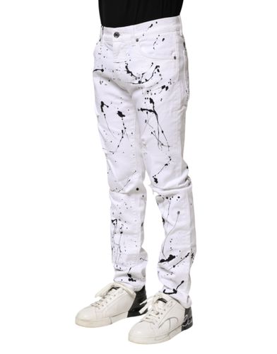 ColorSplash Skinny Denim Men's Jeans (Pre-Owned) - Dolce & Gabbana - Modalova