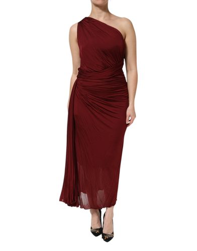 Viscose Fitted One Shoulder Midi Women's Dress (Pre-Owned) - Dolce & Gabbana - Modalova