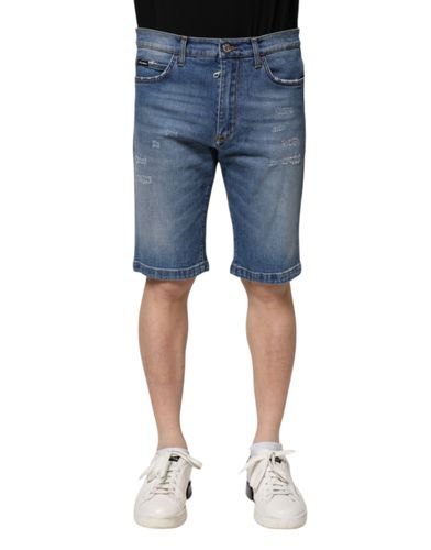 Cotton Stretch Men Denim Bermuda Men's Shorts - Dolce & Gabbana - Modalova