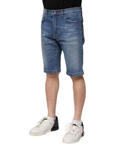 Cotton Stretch Men Denim Bermuda Men's Shorts - Dolce & Gabbana - Modalova
