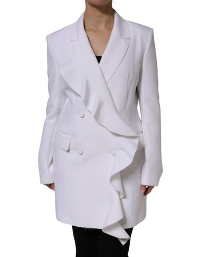 Polyester Long Sleeves Ruffled Wrap Women's Jacket - MSGM - Modalova