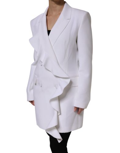 Polyester Long Sleeves Ruffled Wrap Women's Jacket - MSGM - Modalova