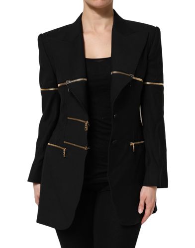 Wool Zipper Detailing Blazer Women's Jacket (Pre-Owned) - Dolce & Gabbana - Modalova