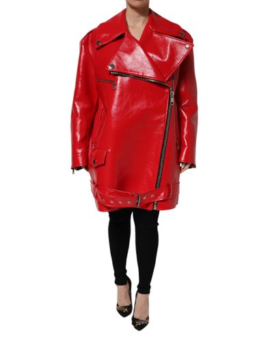 Lambskin Full Zipper Women's Jacket (Pre-Owned) - Dolce & Gabbana - Modalova
