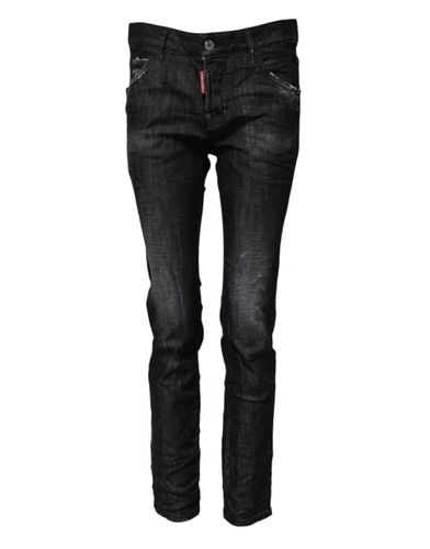 Washed Cotton Mid Waist Skinny Women's Jeans - Dsquared² - Modalova