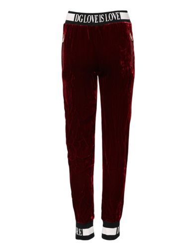 Viscose DG Logo Mid Waist Women's Pants (Pre-Owned) - Dolce & Gabbana - Modalova