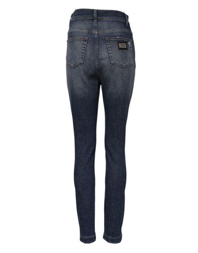 Washed Cotton High Waisted Denim Women's Jeans - Dolce & Gabbana - Modalova