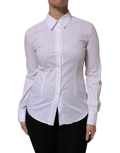 Cotton Collared Long Sleeves Top Women's Shirt (Pre-Owned) - Dolce & Gabbana - Modalova