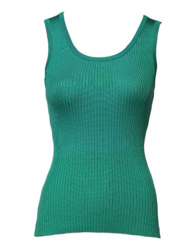Silk Sleeveless Round Neck Tank Women's Top - Dolce & Gabbana - Modalova