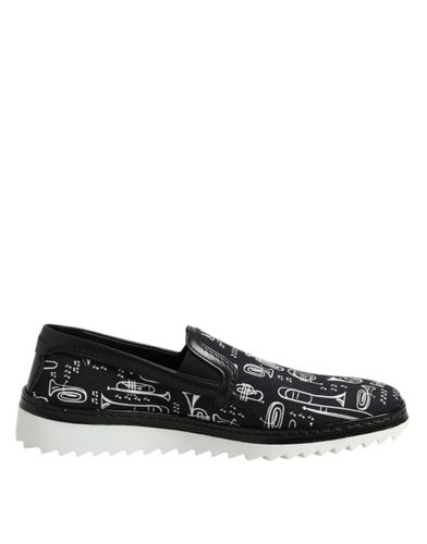 Slip On Printed Men Loafers Men's Shoes - Dolce & Gabbana - Modalova