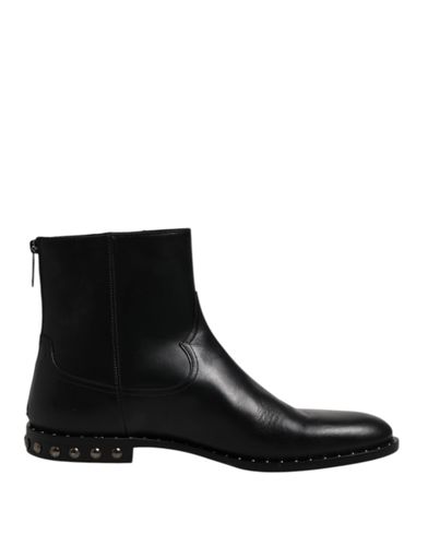 Leather Logo Ankle Boots Studded Men's Shoes - Dolce & Gabbana - Modalova