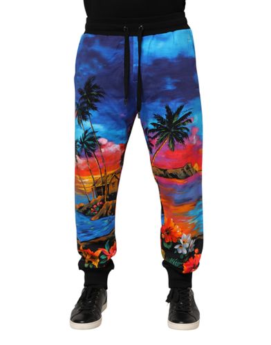Hawaiian Print Jogger SweatMen's Men's Pants - Dolce & Gabbana - Modalova