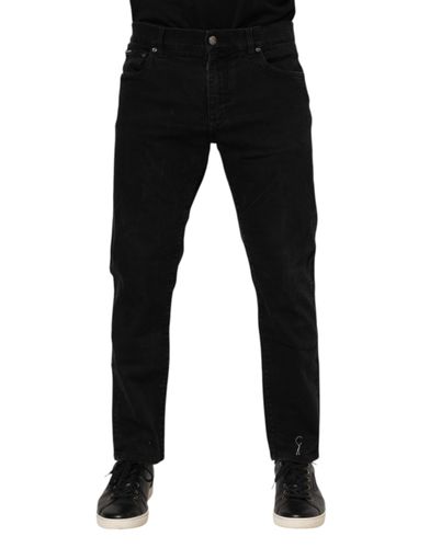 Cotton Logo Plaque Slim Fit Denim Men's Jeans (Pre-Owned) - Dolce & Gabbana - Modalova