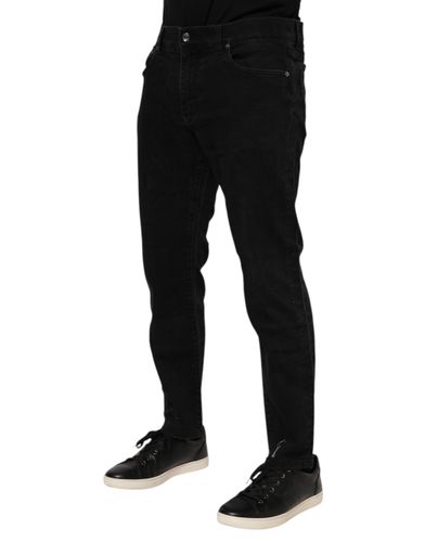 Cotton Logo Plaque Slim Fit Denim Men's Jeans (Pre-Owned) - Dolce & Gabbana - Modalova