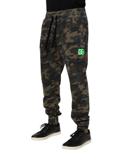 Camouflage Cotton Men Jogger Men's Pants (Pre-Owned) - Dolce & Gabbana - Modalova