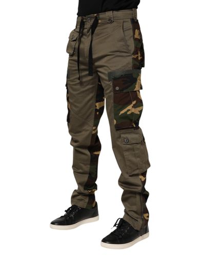 Cotton Camouflage Cargo Men's Pants - Dolce & Gabbana - Modalova