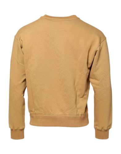 Mustard Cotton DG Embossed Pullover Men's Sweater - Dolce & Gabbana - Modalova