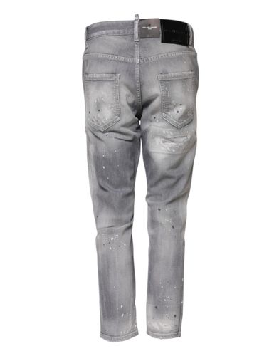 Washed Mid Waist Tapered Women's Jeans - Dsquared² - Modalova