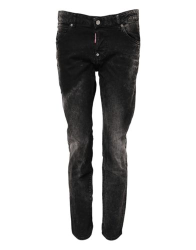 Washed Mid Waist Tapered Denim Women's Jeans - Dsquared² - Modalova