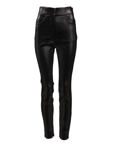 Cotton Stretch Silver Lurex Thread Women's Pants - Dolce & Gabbana - Modalova