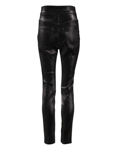 Cotton Stretch Silver Lurex Thread Women's Pants - Dolce & Gabbana - Modalova