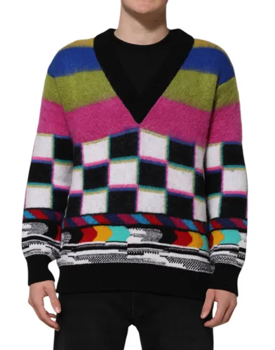 Glitch Design Pullover Men's Sweater - Dolce & Gabbana - Modalova