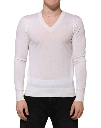 Cashmere Logo V-neck Pullover Men's Sweater (Pre-Owned) - Dolce & Gabbana - Modalova