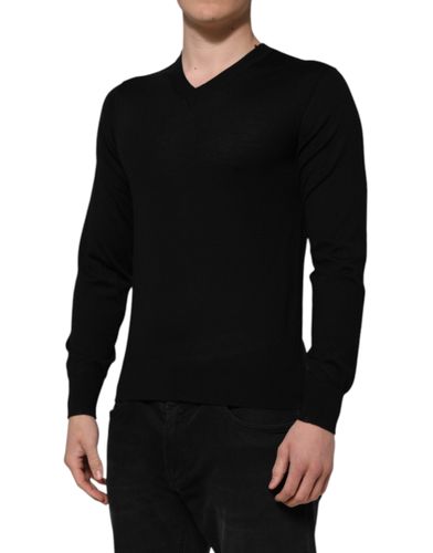 Embroidered Logo Pullover Men's Sweater - Dolce & Gabbana - Modalova