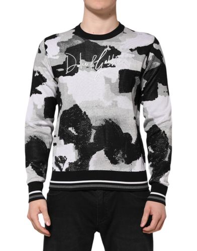 Silk Camouflage Pullover Men's Sweater - Dolce & Gabbana - Modalova