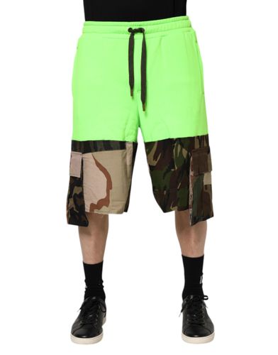 Patchwork Cargo Bermuda Men Men's Shorts - Dolce & Gabbana - Modalova