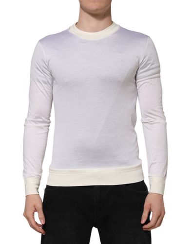 Silk Crew Neck Long Sleeves Men's T-shirt - Dolce & Gabbana - Modalova