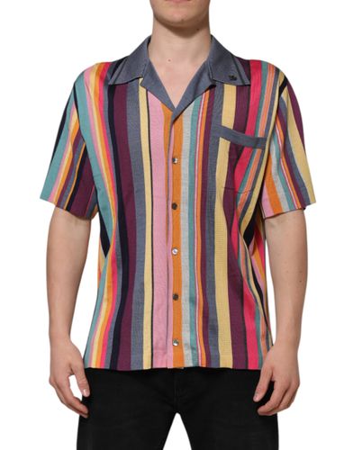 Stripes Collared Men Polo Men's T-shirt (Pre-Owned) - Dolce & Gabbana - Modalova