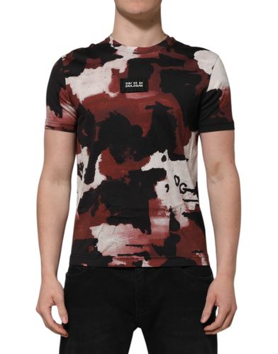 Camouflage Men Crew Neck Men's T-shirt - Dolce & Gabbana - Modalova