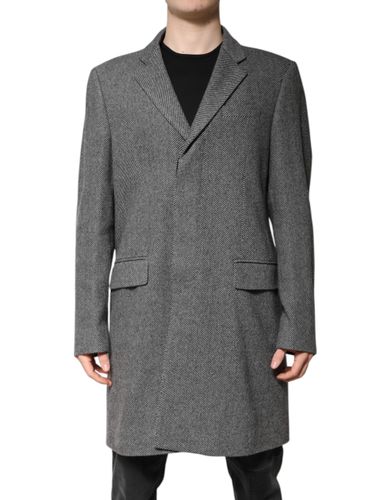 Wool Single Breasted Trench Coat Men's Jacket - Dolce & Gabbana - Modalova