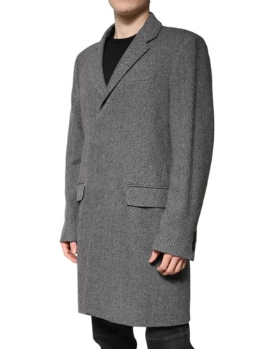 Wool Single Breasted Trench Coat Men's Jacket - Dolce & Gabbana - Modalova
