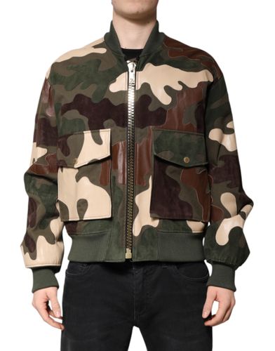Cotton Bomber Full Zip Men's Jacket - Dolce & Gabbana - Modalova