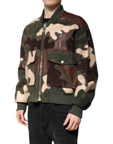 Cotton Bomber Full Zip Men's Jacket - Dolce & Gabbana - Modalova