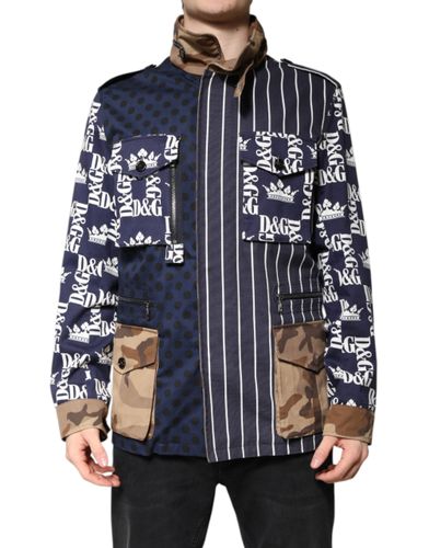 Cotton Logo Patchwork Coat Men's Jacket - Dolce & Gabbana - Modalova