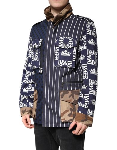 Cotton Logo Patchwork Coat Men's Jacket - Dolce & Gabbana - Modalova