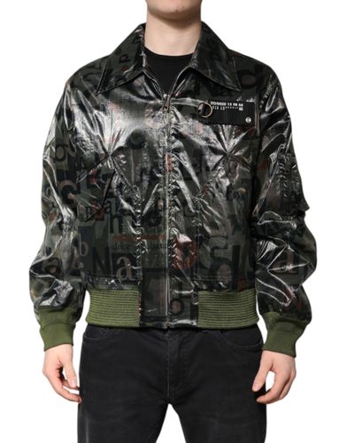 DG Logo Print Bomber Full Zip Men's Jacket - Dolce & Gabbana - Modalova