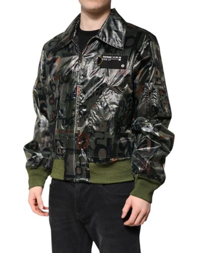 DG Logo Print Bomber Full Zip Men's Jacket - Dolce & Gabbana - Modalova