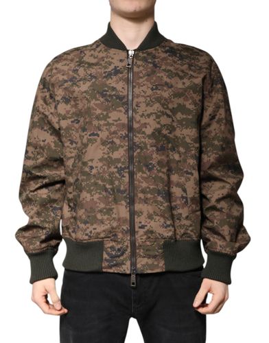 Camouflage Bomber Full Zip Men's Jacket - Dolce & Gabbana - Modalova