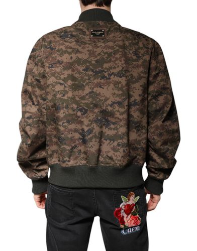 Camouflage Bomber Full Zip Men's Jacket - Dolce & Gabbana - Modalova
